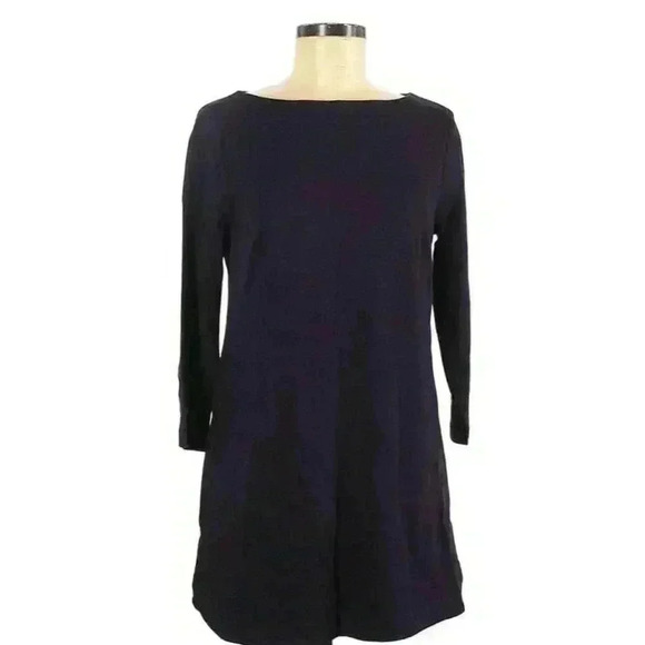 J Jill Womens Purple Tunic Ponte Knit Solid 3/4 Sleeve Stretch Dress Size Small - Picture 1 of 8